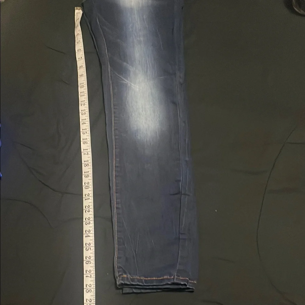 VIP Blue Jeggings with Stretch and Faded Design - Picture 5 of 5